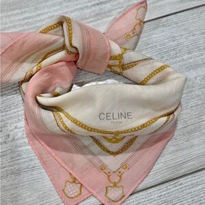 Celine Paris Pink and Gold Women's Scarf
